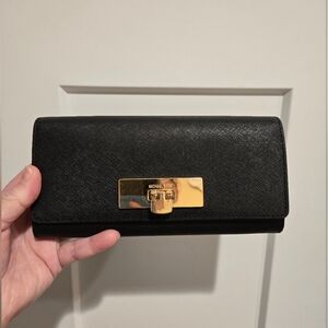 Michael Kors Black and Gold Wallet